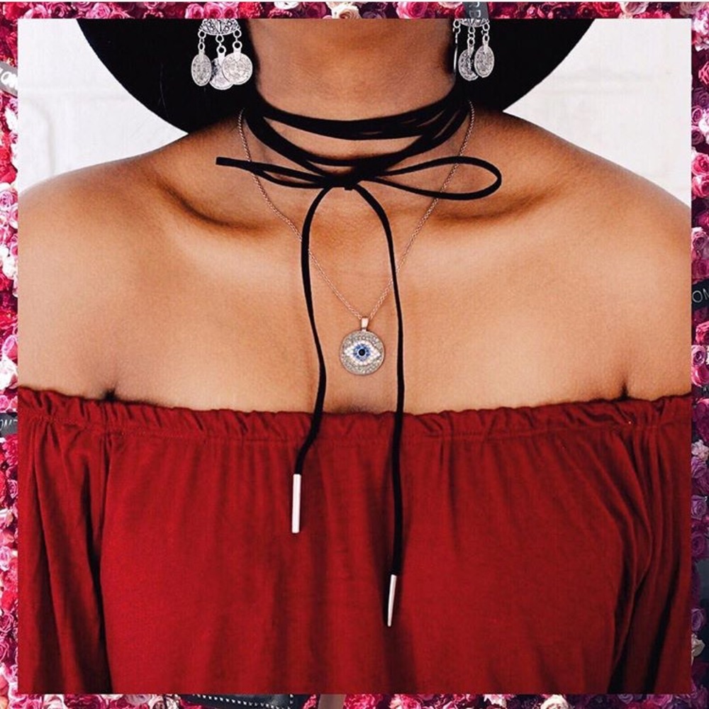 NEW • black wrap necklace - Picture 1 of 1